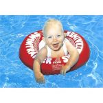 baby in red swimtrainer