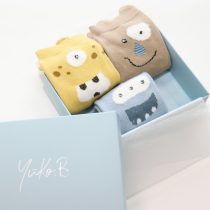 YUKO B: Κουτί δώρου με 3 ζευγάρια κάλτσες - Monsters-Multicolors