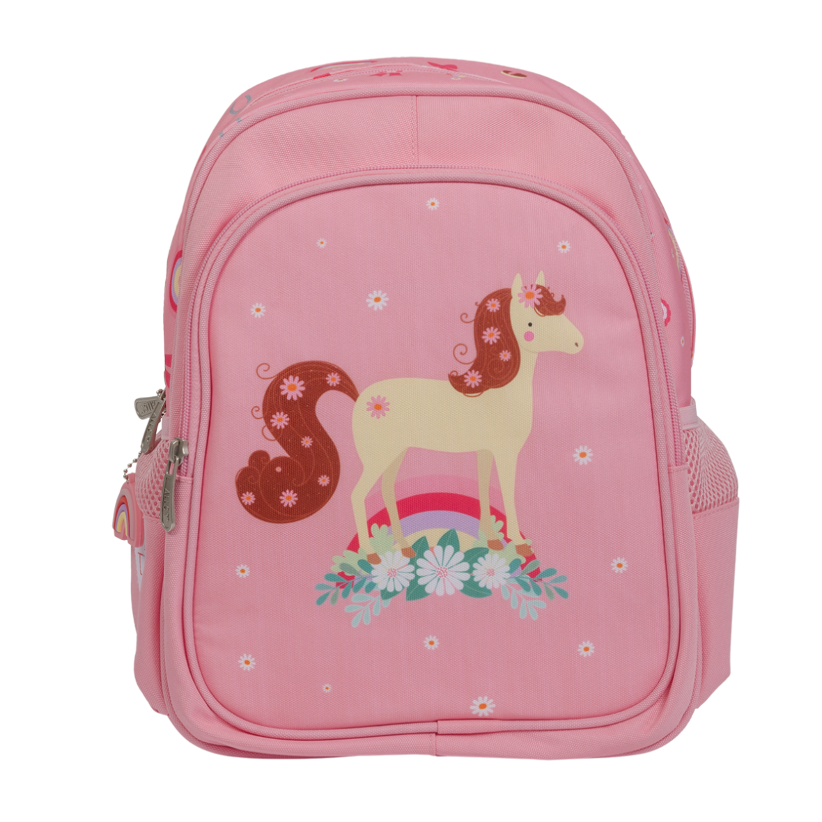 A Little Lovely Company Horse Σχολική Τσάντα Πλάτης Νηπιαγωγείου σε Ροζ χρώμα Μ27 x Π15 x Υ32cm