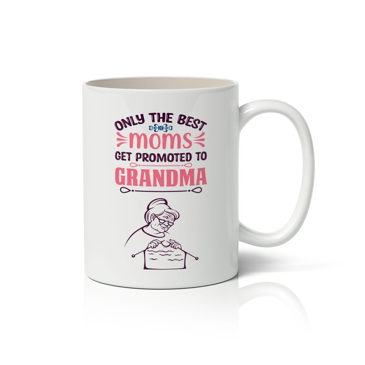 Κεραμική λευκή κούπα &apos;&apos;Get Promoted To Grandma&apos;&apos;, 325ml