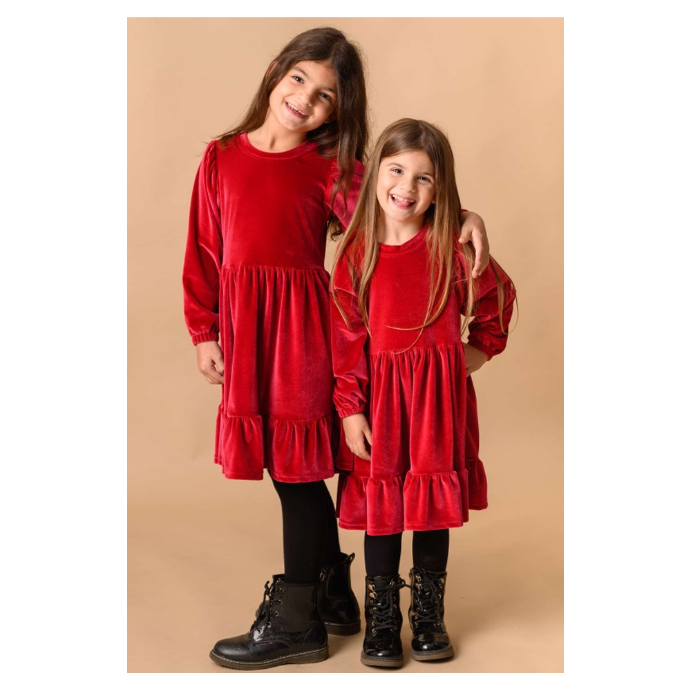 Κόκκινο Βελούδινο Παιδικό Φόρεμα (Limited Edition)