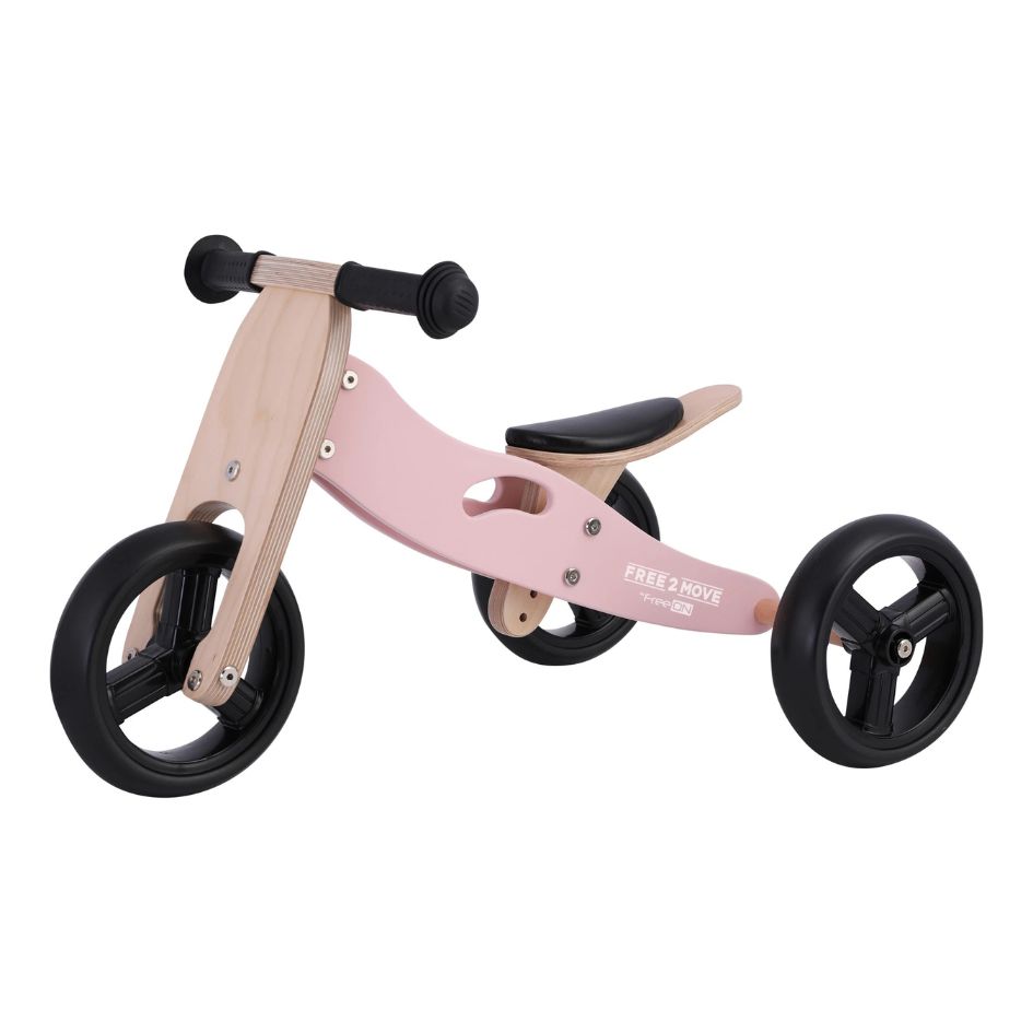 FreeOn Παιδικό Ποδήλατο Ισορροπίας Ξύλινο Ροζ