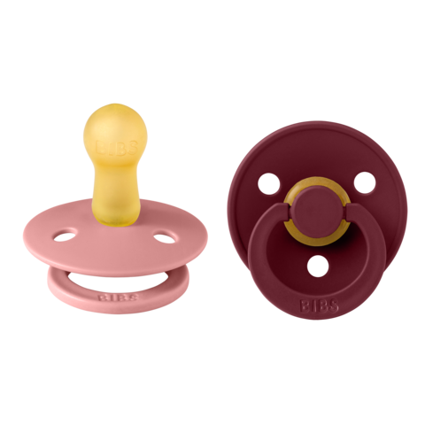 BIBS ΣΕΤ ΠΙΠΙΛΕΣ 2ΤΜΧ – COLOUR – DUSTY PINK/ELDERBERRY – ΣΤΡΟΓΓΥΛΗ No2