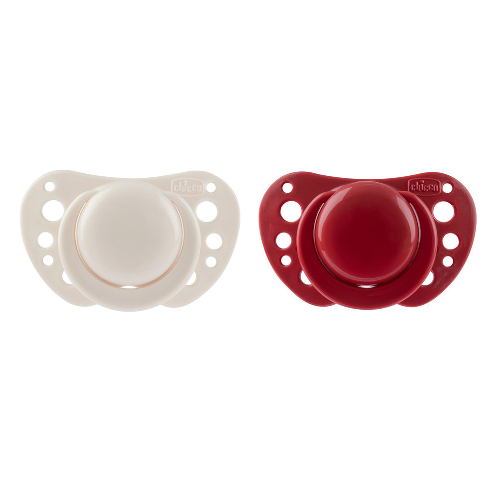 Chicco Πιπίλες Σιλικόνης Physio Air Μπεζ – Μπορντό για 6-16 μηνών 2τμχ