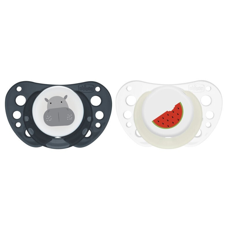 Chicco Πιπίλες Σιλικόνης Physio Air Μπεζ-Γκρι Μπλε για 16-36 μηνών 2τμχ